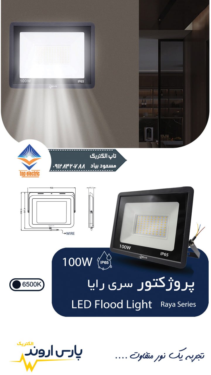 پروژکتور 100 وات رایا پارس اروند
